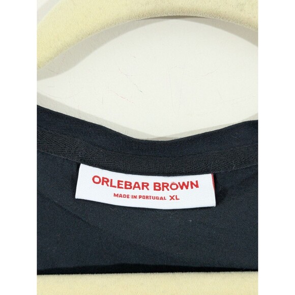Orlebar Brown Black Tailored Fit V- Neck T-Shirt Sz XL 100% Cotton Everyday - Picture 4 of 8